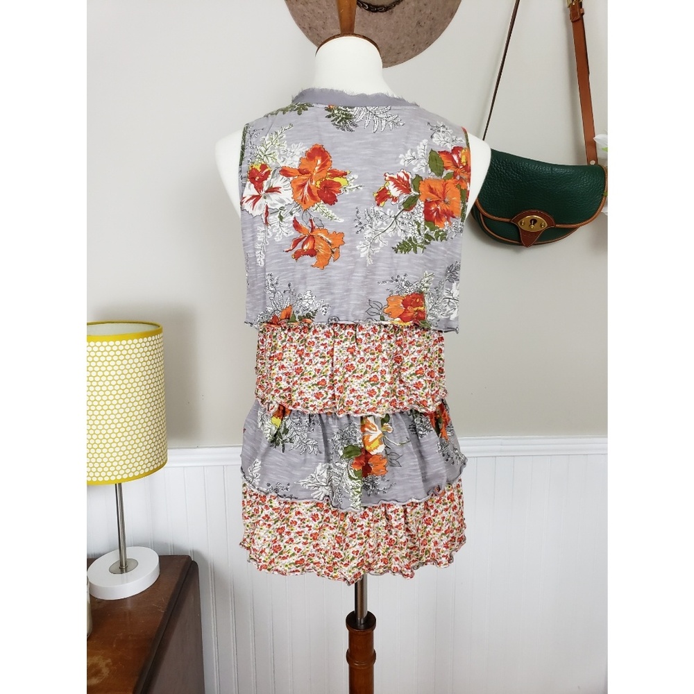Anthropologie Ric Rac Layered Floral Blouse - Picture 2 of 6